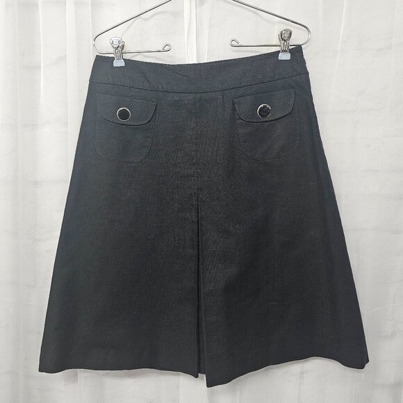 Merona Black A-Line Canvas Retro Pleated Skirt 4 - Picture 12 of 12